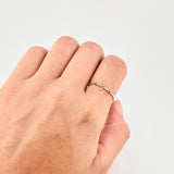 Sphere Cross Ring 0.7g / T7 1/4 Yellow Gold 18K
