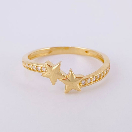 Double Star Ring 1.55g / T5 Yellow Gold 18K