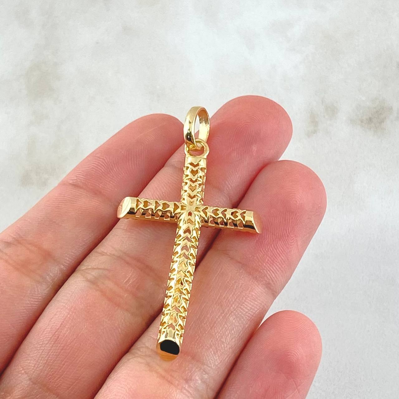 Dije Crúz Malla 3gr / 4.5cm / Oro 18K