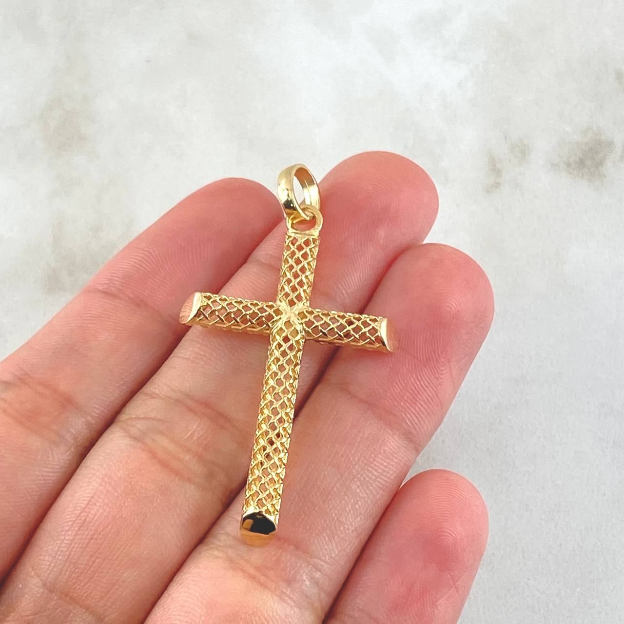 Pendant Cross Mesh 2.7gr / 4.7cm / 18K Gold