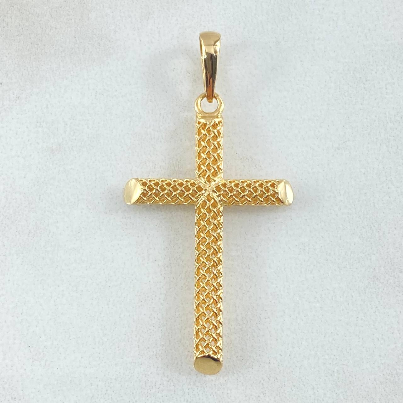 Dije Crúz Malla 2.05gr / 4cm / Oro 18K