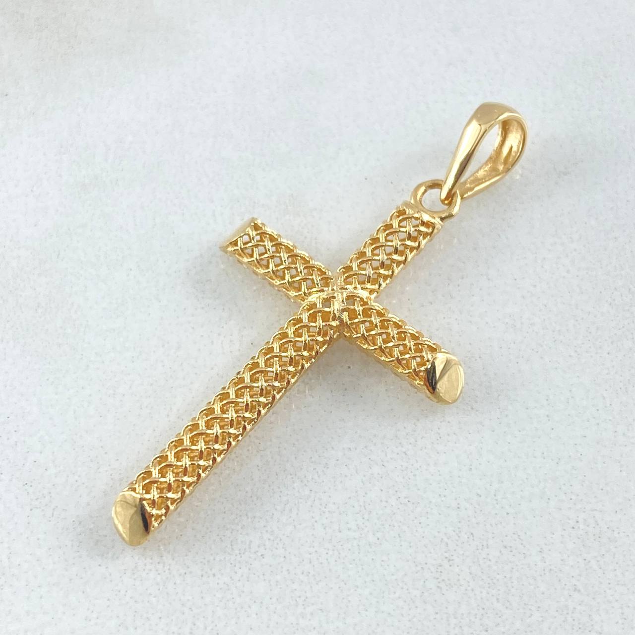 Dije Crúz Malla 2.05gr / 4cm / Oro 18K