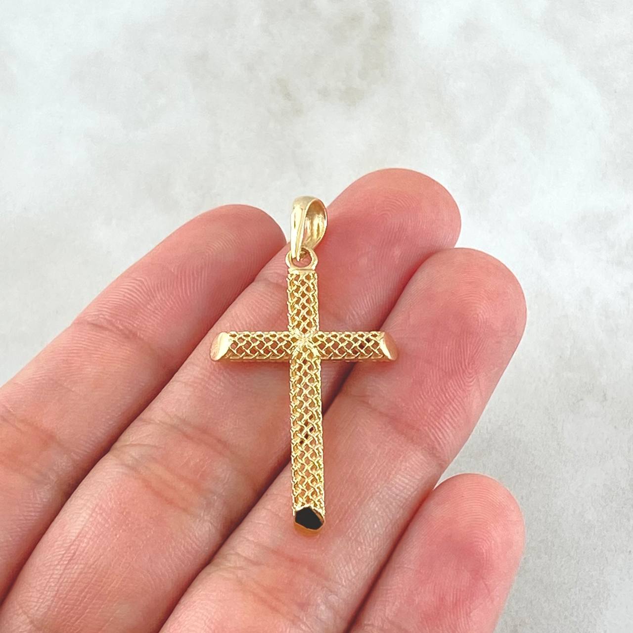 Dije Crúz Malla 2.05gr / 4cm / Oro 18K