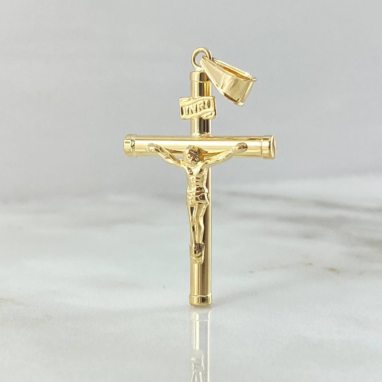 Pendant Cross Christ 1.75gr / 1.7in / 18K Gold *