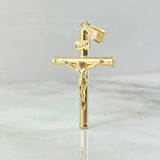 Pendant Cross Christ 1.75gr / 1.7in / 18K Gold *