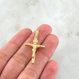 Dije Crúz Cristo 1.3gr / 3.4cm / Oro 18K