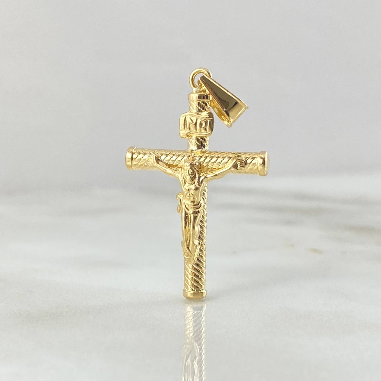 Pendant Cross Christ 1.3gr / 3.5cm / 18K Gold ©