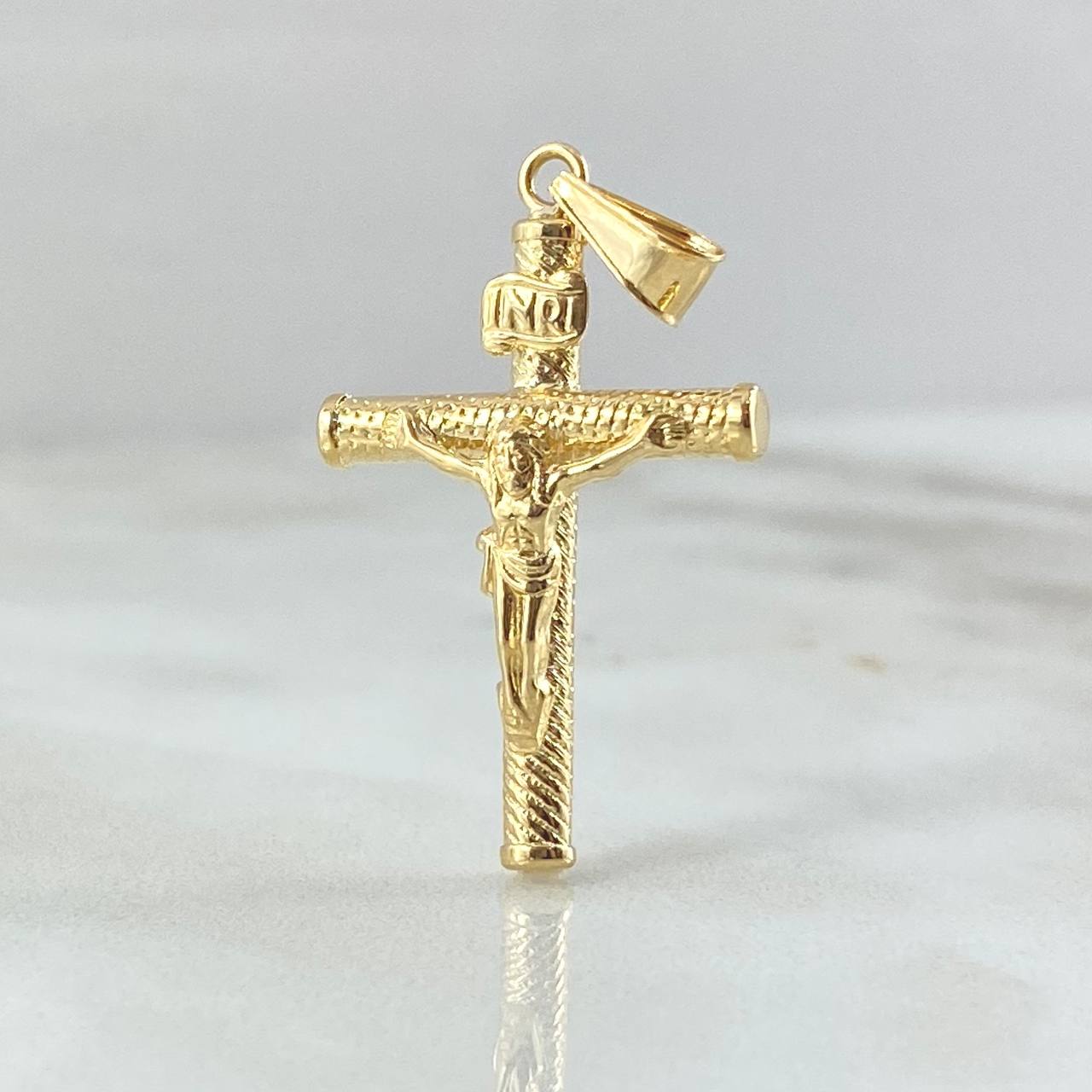 Dije Crúz Cristo 1.3gr / 3.5cm / Oro 18K