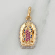 Dije Virgen De Guadalupe 4.25 g / 1 1/4 in Dos Oros Amarillo Blanco 18K