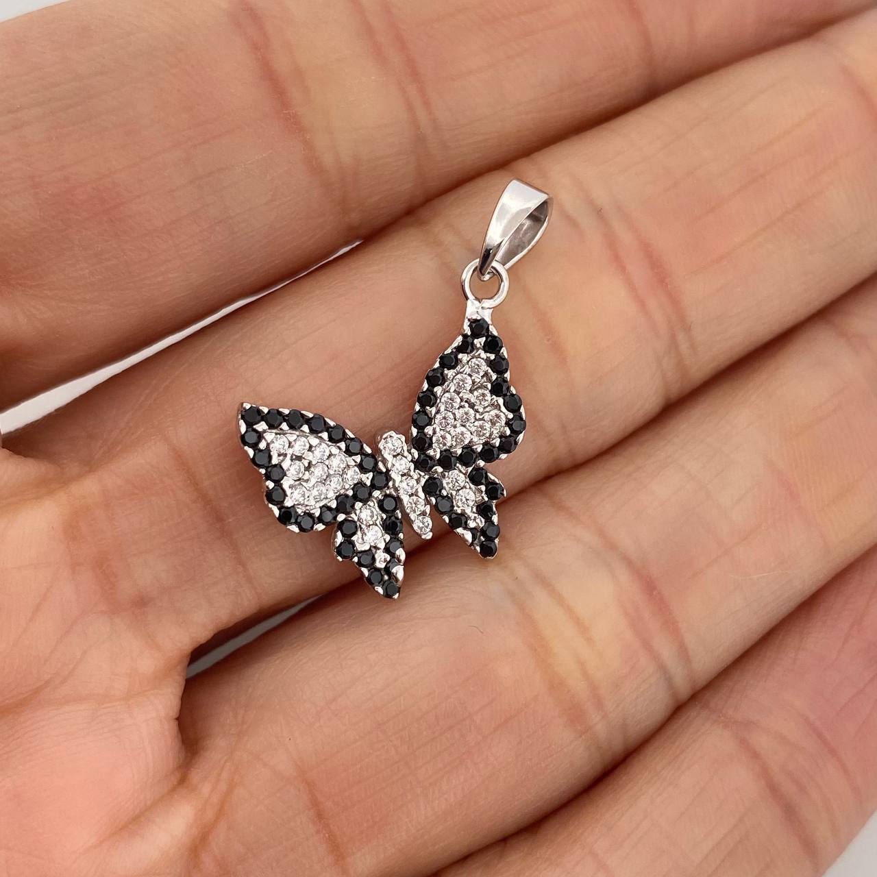 Dije Mariposa 2.2 g / 1 in Oro Blanco 18K