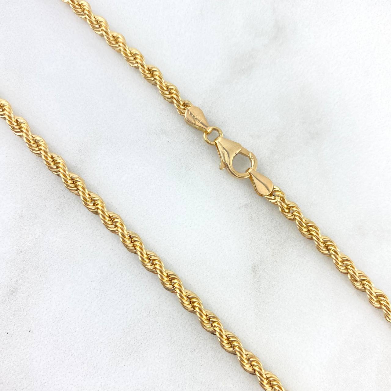 Cadena Lazo 10.65gr / 23 3/4 in / 3.85mm Oro Amarillo +3 18K !