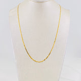 Cadena Escalera Plana 2.45g / 18 in / 1.63mm Oro Amarillo 18K