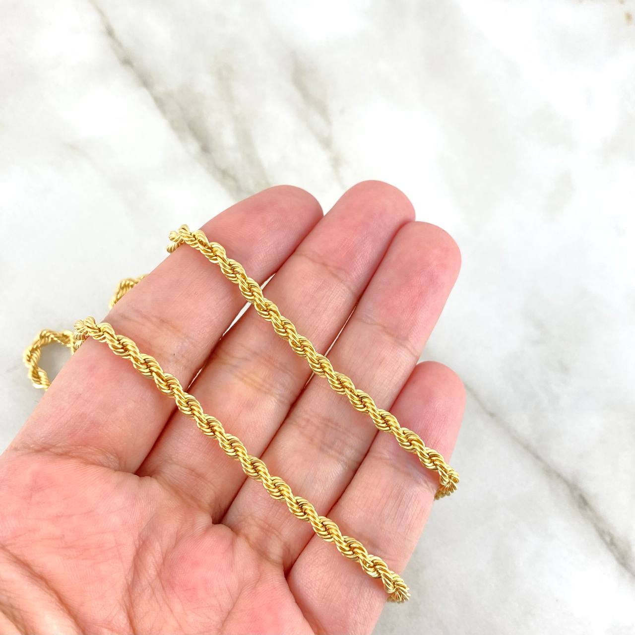 Cadena Lazo 10.9gr / 23 1/2 in / 3.9mm Oro Amarillo +3 18K !