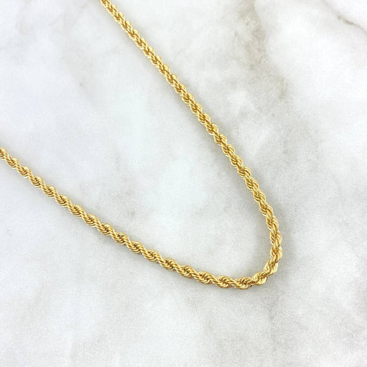 Cadena Lazo 10.9gr / 23 1/2 in / 3.9mm Oro Amarillo +3 18K !