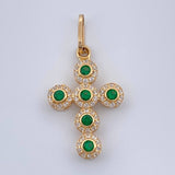 Dije Cruz Tupida 1.35gr / 1 in / Oro Amarillo 18K %