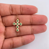 Dije Cruz Tupida 1.35gr / 1 in / Oro Amarillo 18K %