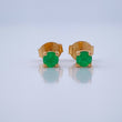 Topos Cuatro Garras Esmeraldas 10Pts 1.05gr / 3.6mm Oro Amarillo 18K %
