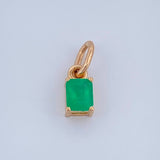 Dije Cajon Esmeralda 60Pts 0.55gr / 1/2 in / Oro Amarillo 18K %