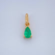 Dije Lagrima Esmeralda 60Pts 0.45gr / 1/2 in / Oro Amarillo 18K %