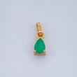 Dije Gota Esmeralda 60Pts 0.5gr / 1/2 in / Oro Amarillo 18K %
