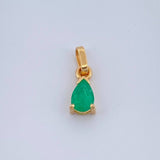 Dije Gota Esmeralda 60Pts 0.5gr / 1/2 in / Oro Amarillo 18K %