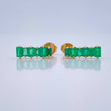 Topos Rectangulos Esmeraldas 80Pts 1.8gr / 4.74mm Oro Amarillo 18K %