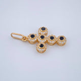 Dije Cruz Tupida 1.4gr / 1 in / Oro Amarillo 18K &