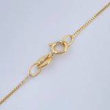 Set Veneciana + Halo Esmeralda 04pts 1.15gr / 19 3/4 in / 0.3mm Oro Amarillo 18K &