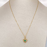 Set Veneciana + Corazon Esmeralda 07pts 1.7gr / 19 1/2 in / 0.3mm Oro Amarillo 18K &