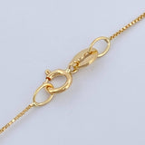 Set Veneciana + Corazon Esmeralda 07pts 1.7gr / 19 1/2 in / 0.3mm Oro Amarillo 18K &