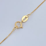 Set Veneciana + Halo Esmeralda 13pts 1.2gr / 19 1/2 in / 0.3mm Oro Amarillo 18K &