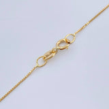 Set Veneciana + Cruz Plana Esmeralda 05pts 1.4gr / 19 3/4 in / 0.3mm Oro Amarillo 18K &