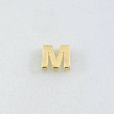 Herraje Letra M 0.4gr / 1/4 in / Oro Amarillo 18K