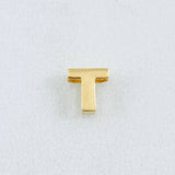 Herraje Letra T 0.3gr / 1/4 in / Oro Amarillo 18K