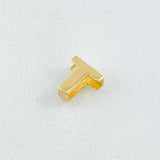 Herraje Letra T 0.3gr / 1/4 in / Oro Amarillo 18K