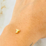 Herraje Letra T 0.3gr / 1/4 in / Oro Amarillo 18K