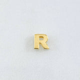 Herraje Letra R 0.3gr / 1/4 in / Oro Amarillo 18K