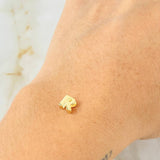 Herraje Letra R 0.35gr / 1/4 in / Oro Amarillo 18K