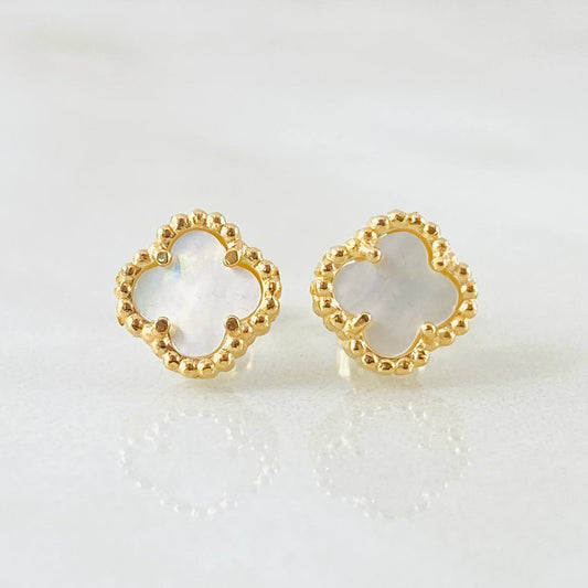 Topos Trébol Blanco 2gr / Oro Amarillo Nac.Esp. 18K ©
