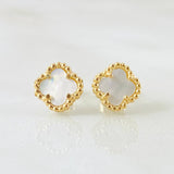 Topos Trébol Blanco 2gr / Oro Amarillo Nac.Esp. 18K ©