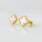 Topos Trébol Blanco 2gr / Oro Amarillo Nac.Esp. 18K ©