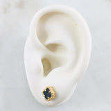 Topos Trebol Negro 1.9gr / 7.2mm Oro Amarillo Nac.Esp. 18K *