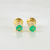 Topos Caja Cuatro Garras Esmeraldas 16pts 0.7gr / Oro Amarillo 18K ©