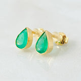 Topos Gota Esmeraldas 1.5 Qts 1.55gr / Oro Amarillo 18K ©