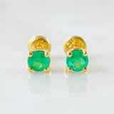 Topos Cajon Cuatro Garras Esmeraldas 90pts 1.55gr / 5mm Oro Amarillo 18K *