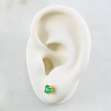 Topos Cajon Cuatro Garras Esmeraldas 90pts 1.55gr / 5mm Oro Amarillo 18K *