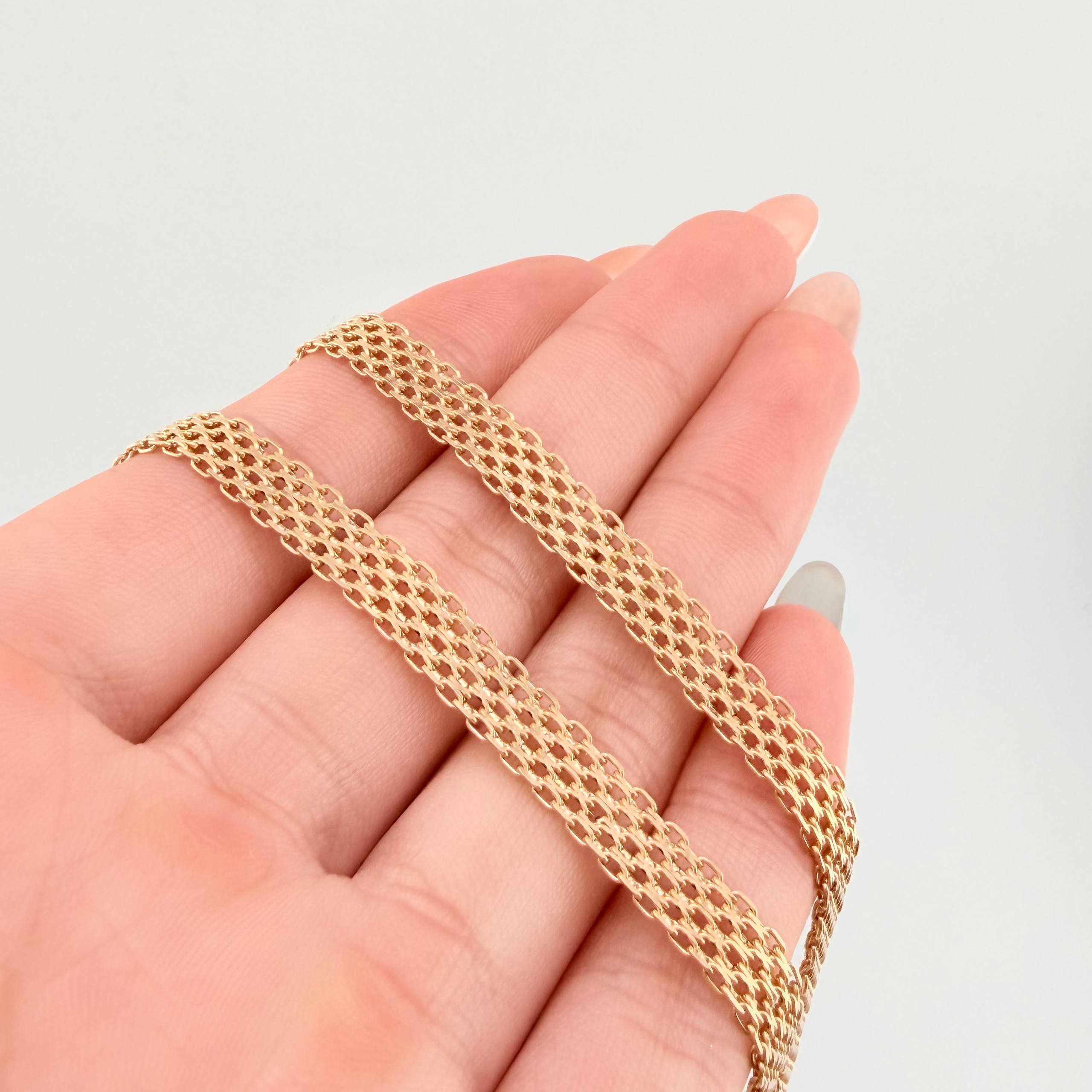 Cadena China 20.8gr / 23 1/2 in / 6.4mm Oro Amarillo +1 18K