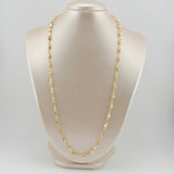 Cadena Rustica Rombo Abultado 11.6gr / 23 1/2 in / 4.5mm Oro Amarillo 18K