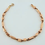 Pulso Rustico Barril Rayado 5.05gr / 7 in / 3.7mm Oro Rosa 18K