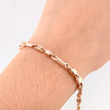 Pulso Rustico Barril Rayado 5.05gr / 7 in / 3.7mm Oro Rosa 18K